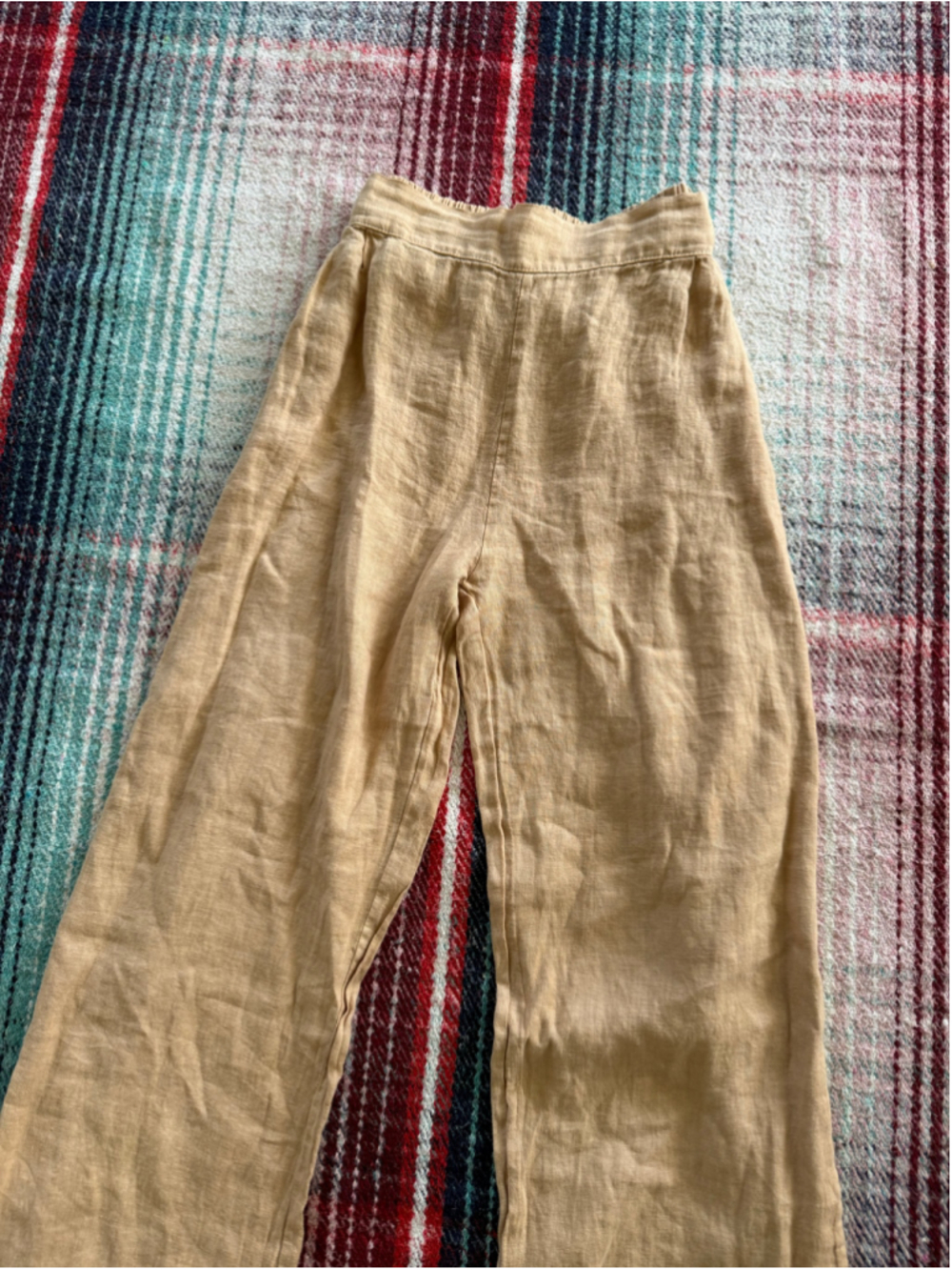 NWT Mora Tan Linen Wrap Pants 28